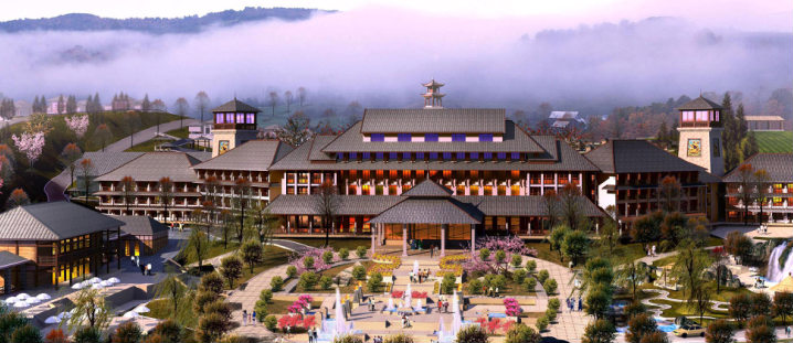 度假酒店溫泉規劃效果圖