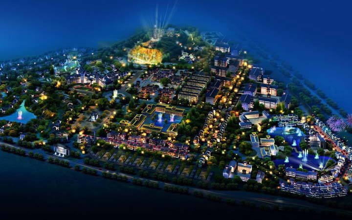 云南大理劍川溫泉城溫泉規劃鳥瞰圖