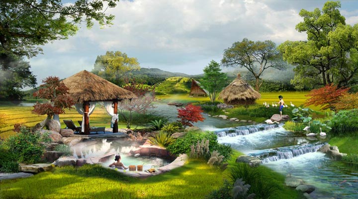 溫泉設計效果圖