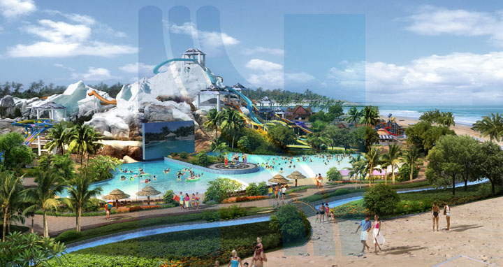 海花島水上樂(lè)園海嘯狂歡區(qū)效果圖