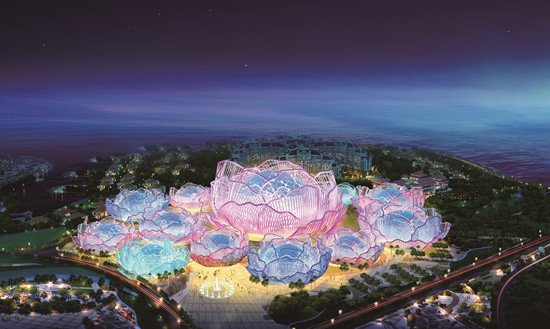 海花島國(guó)際會(huì)議城夜景