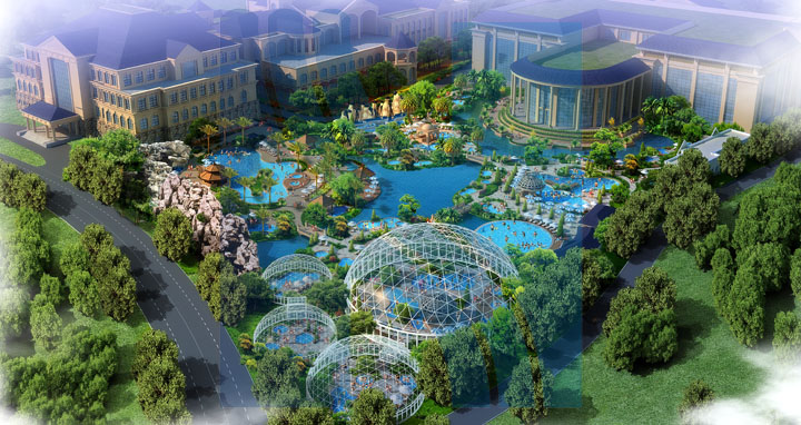 啟東海上威尼斯溫泉中心溫規劃效果圖