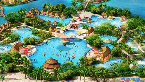 海花島五國溫泉城中心溫泉設計