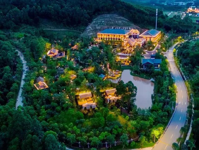 美的鷺湖半山溫泉規劃實景圖